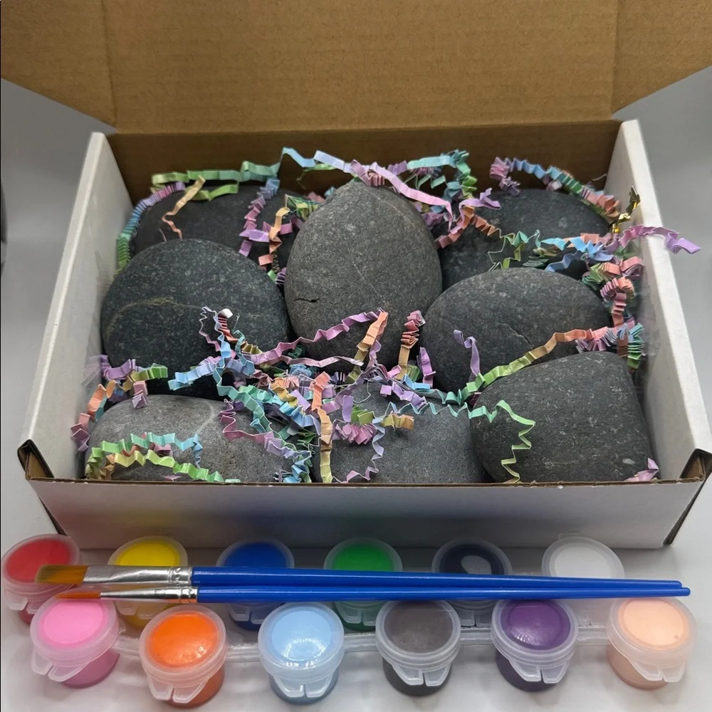 Date Night Rock Painting Kit with Paints & Brushes
